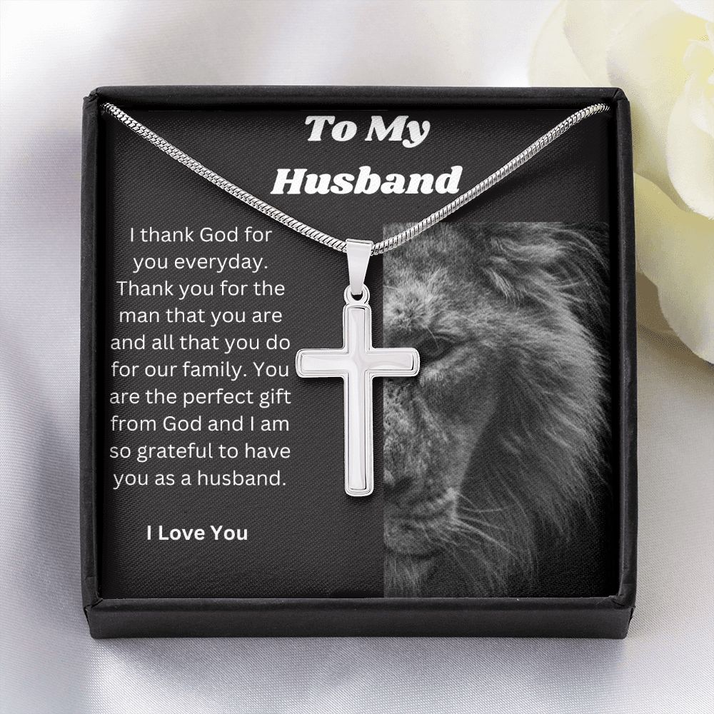 To My Husband -Cross Necklace
